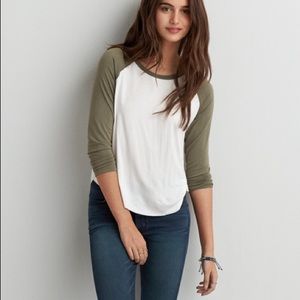 AEO SOFT AND SEXY BASEBALL TEE